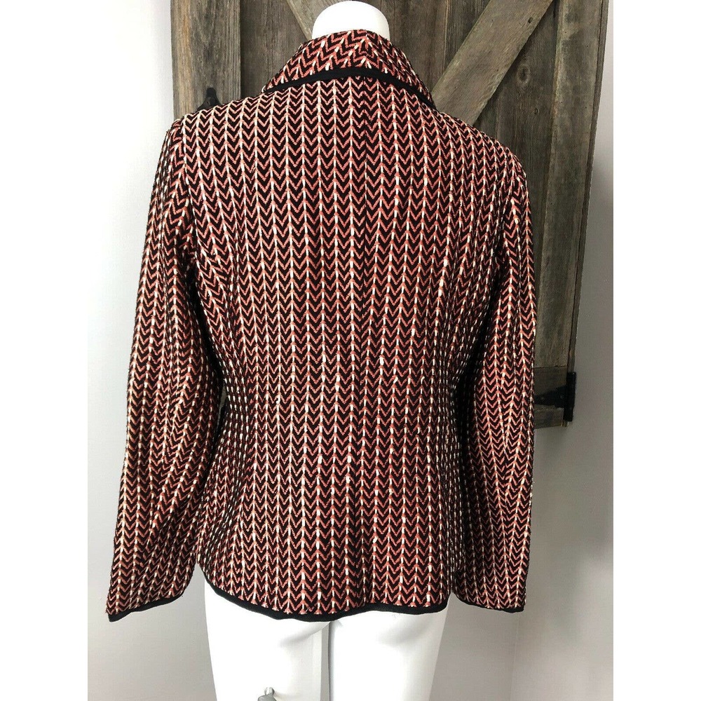 Doncaster Zigzag Stripe Button Up Blazer Jacket 6 - image 6